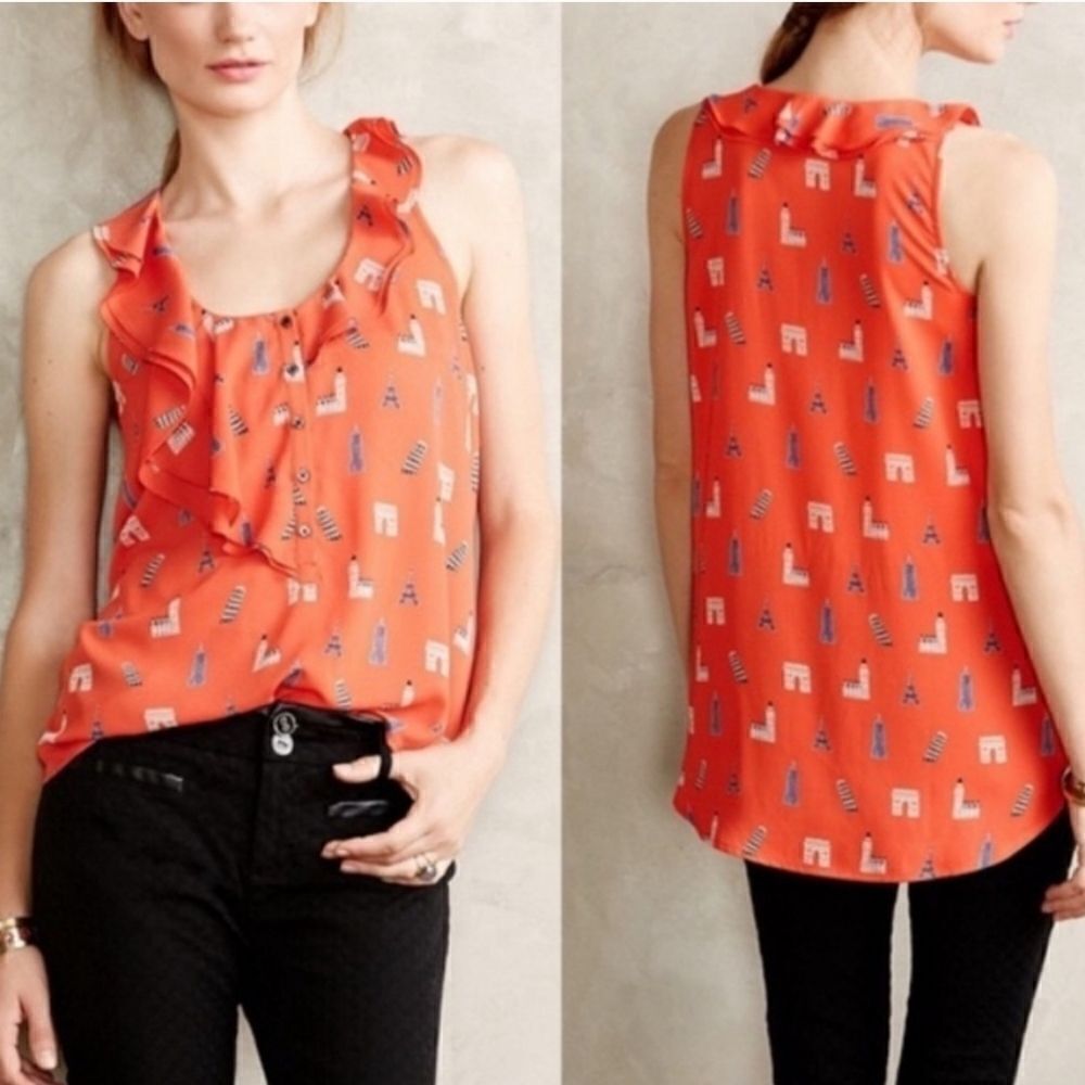 Anthropologie Maeve Aurelie Paris blouse, Size 6.